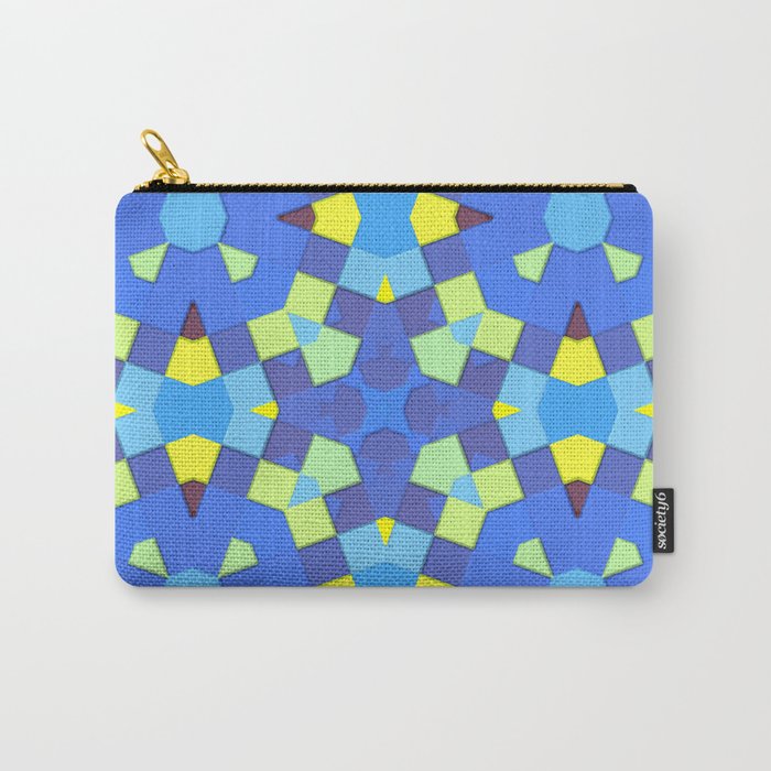Blue & Green Carry-All Pouch