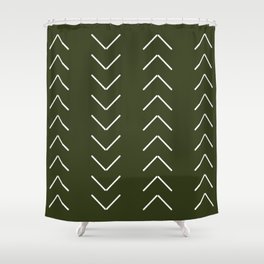 Mudcloth II (Olive Green) Shower Curtain