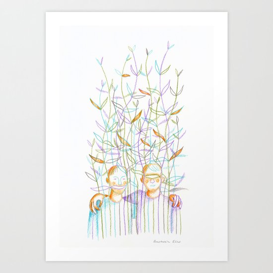 Young plants (Jeunes pousses) Art Print