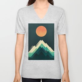 Ablaze on cold mountain V Neck T Shirt