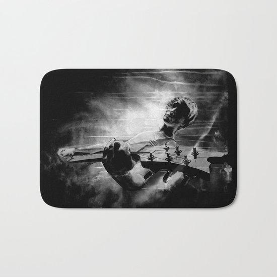 The GUITAR GOD - black version Bath Mat