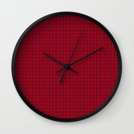 Rose Tartan Wall Clock