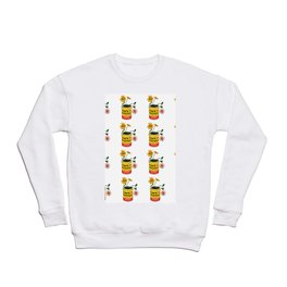 Coffee and Flowers for Breakfast Crewneck Sweatshirt | Bustelo, Dahlia, Curated, Latte, Puertorico, Colored Pencil, Drawing, Cafe, Breakfast, Mexico 