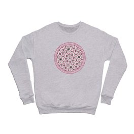 Moroccan Zellige Tile Pattern Pink Crewneck Sweatshirt