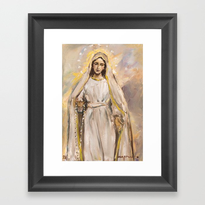 Regina Sacratissimi Rosarii Framed Art Print