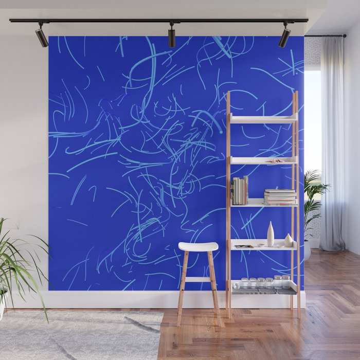 trace drawing 01 Wall Mural by Graphic Ohk Society6