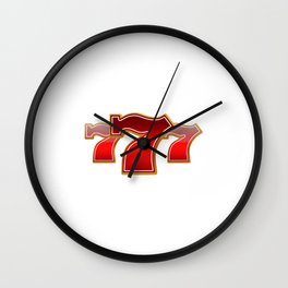 777 Wall Clock | Suit, Money, Gambling, Illustration, Graphicdesign, Icon, Slot, Luck, Isolated, Symbol 