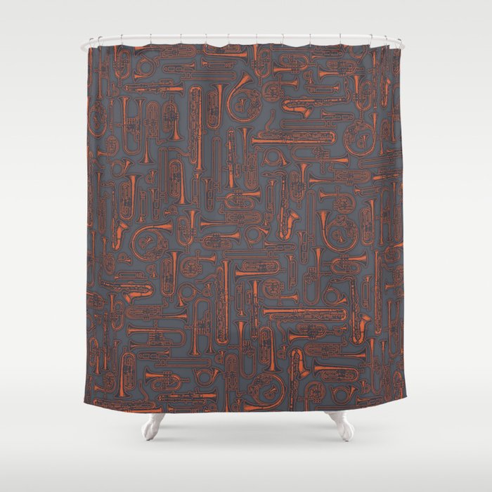 Horns COPPER Shower Curtain