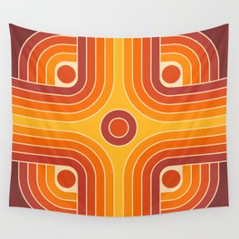 Retro Geometric Abstract Gradated Design 522 Wall Tapestry