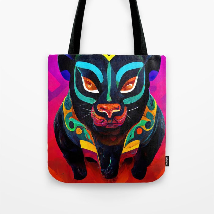 Mayan Panther Tote Bag