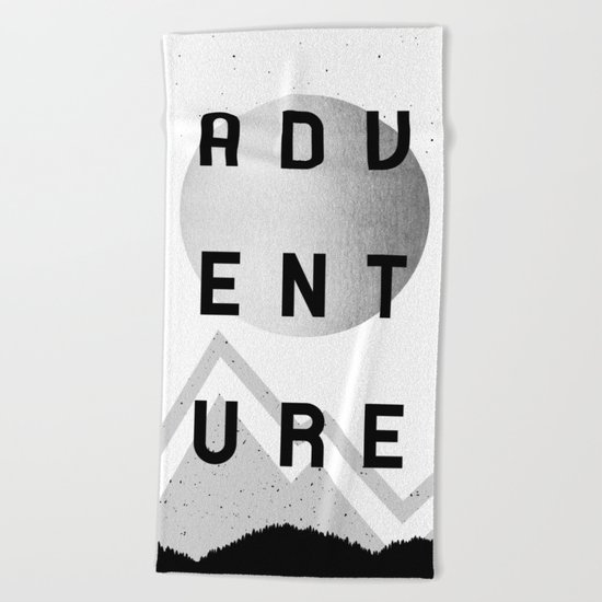 Adventure Silver Sunrise Beach Towel