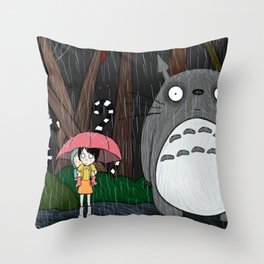 Tim Burton Totoro Throw Pillow