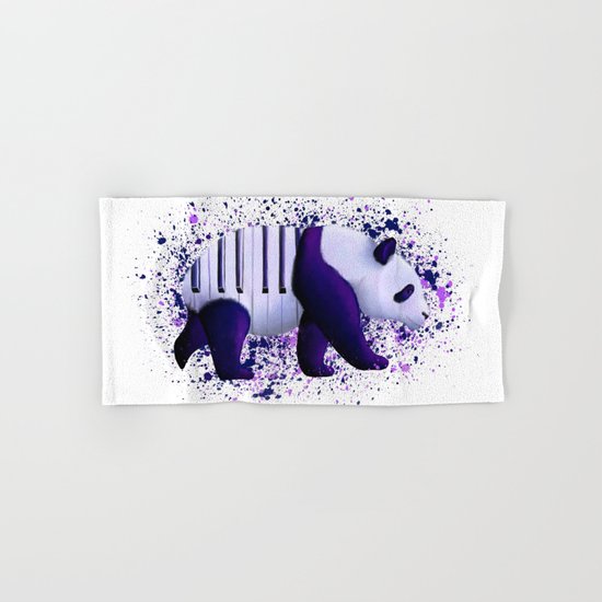 Piano Panda Hand & Bath Towel