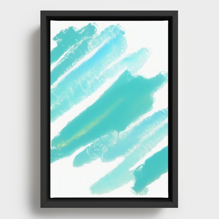 Abstract - mint Framed Canvas