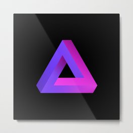 Penrose Triangle Metal Print