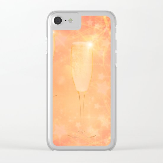 Pink Champagne Clear iPhone Case