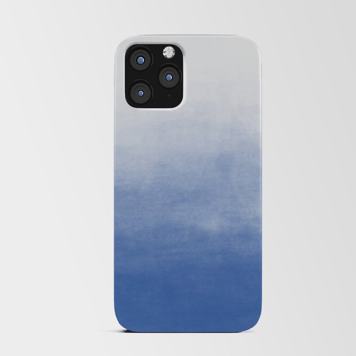 Ombre Paint Color Wash (sky blue/white) iPhone Card Case