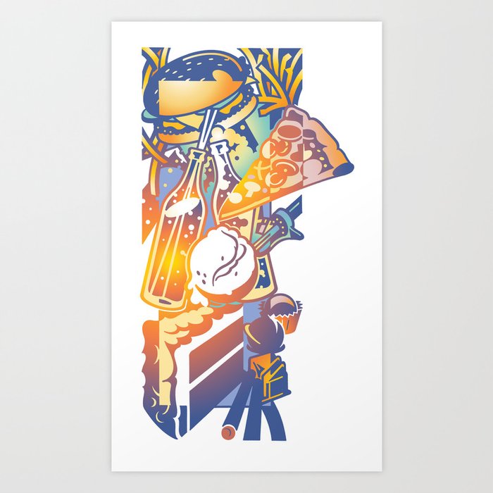 Junk Food Art Print By Davidchestnutt Society6