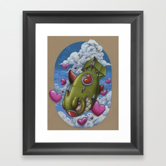 Love Bomb Framed Art Print