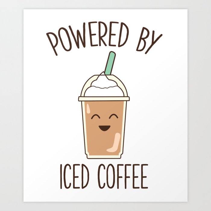 iced coffee cartoon