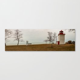 Goderich lighthouse panorama Canvas Print