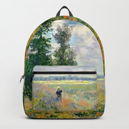 Poppy Fields near Argenteuil by Claude Monet Backpack