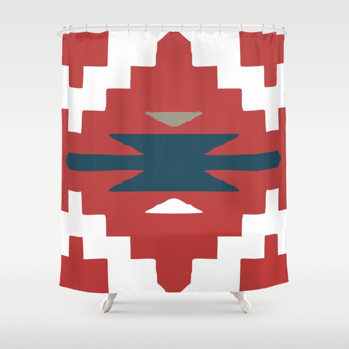 Adirondack Red And Blue Shower Curtain By Brittanymillsreid Society6