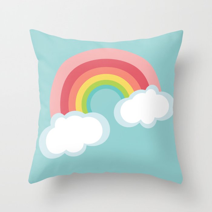 Cute Rainbow Throw Pillow