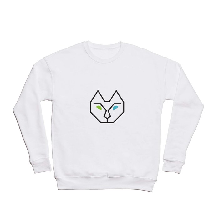 Abstract Multicolored Cat Crewneck Sweatshirt