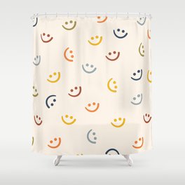 Cute Smiley Faces Shower Curtain