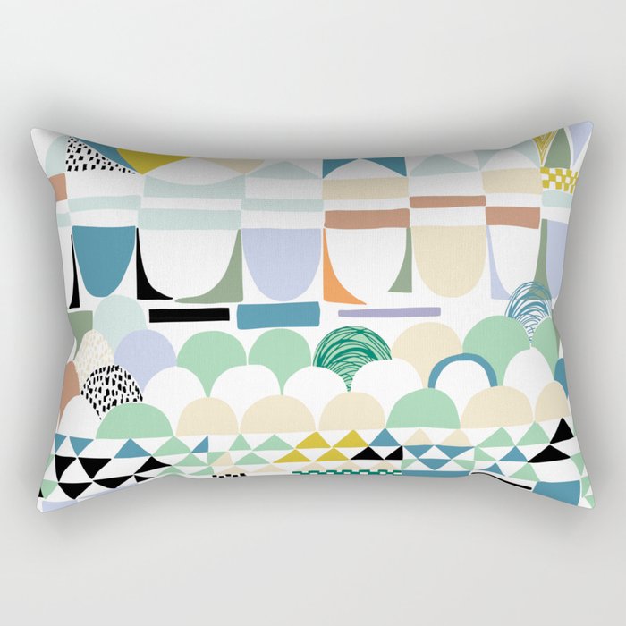 Geometric shapes home colors Rectangular Pillow