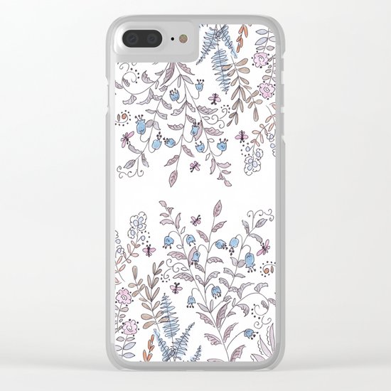 Watercolor pattern . The flowers of the field . Clear iPhone Case