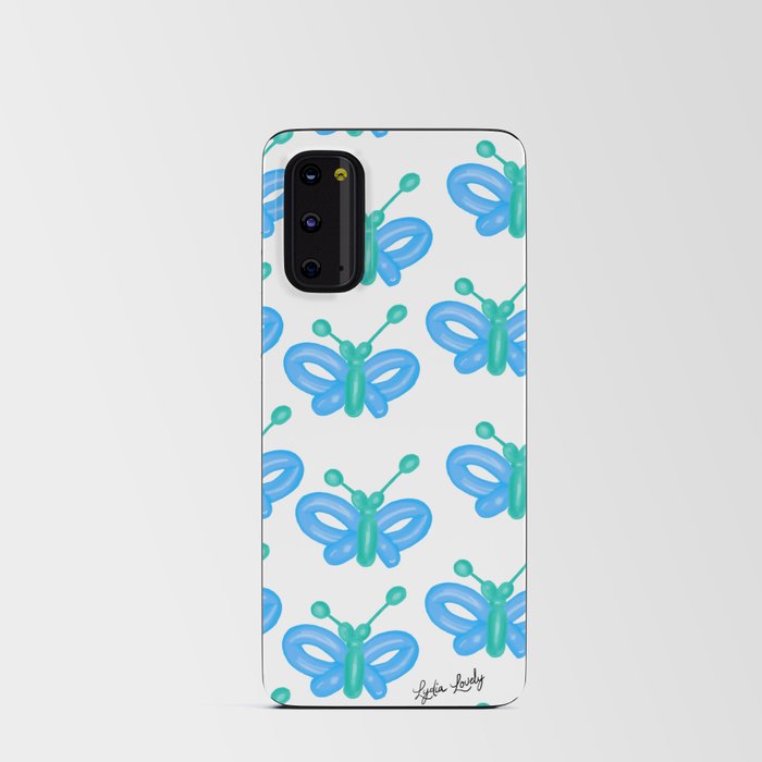 Balloon butterfly- green and blue Android Card Case