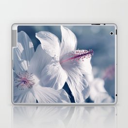 sweet sleep pua aloalo kokio keokeo hawaii white hibiscus flowers Laptop Skin