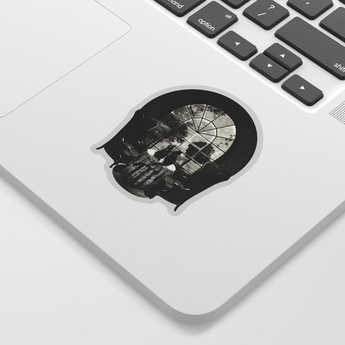 Room Skull B&W Sticker