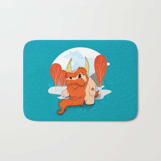 Graggy, the plump Happy Chaos Monster of Scotland Bath Mat