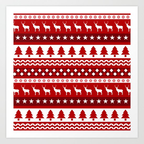 Christmas Pattern Art Print