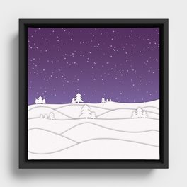 Snow Landscape Framed Canvas