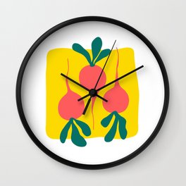 Radishes Wall Clock