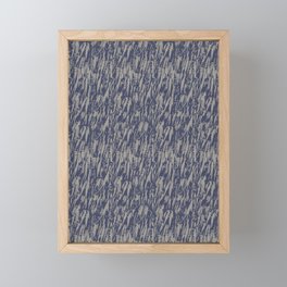 Textured Flecked Abstract in Blue and Grey Framed Mini Art Print