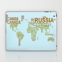 typographic world map #11 Laptop & iPad Skin