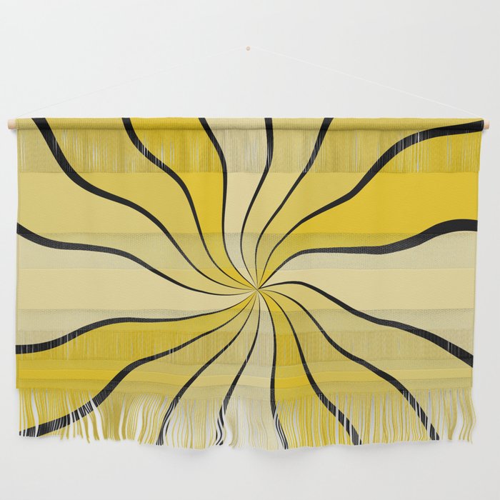 Wavy Rays (Mustard Yellow) Wall Hanging