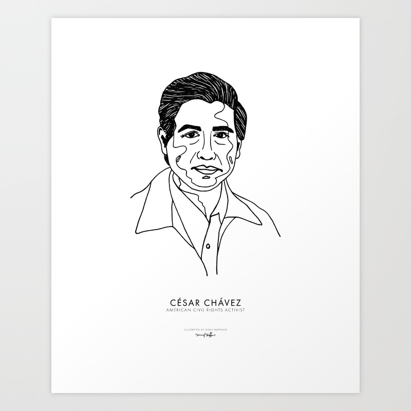 images Cesar Chavez Drawing cesar chavez art print by jhdesigns