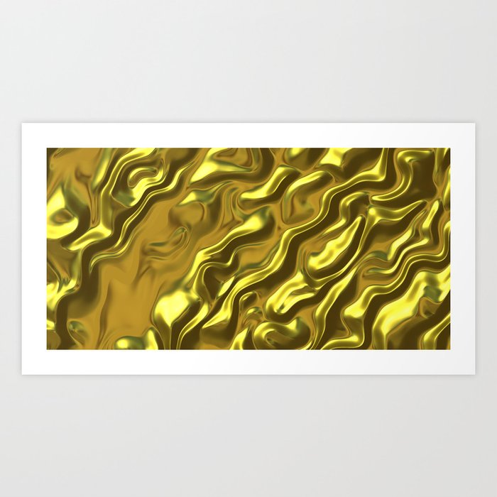 Luxury golden yellow Art Print