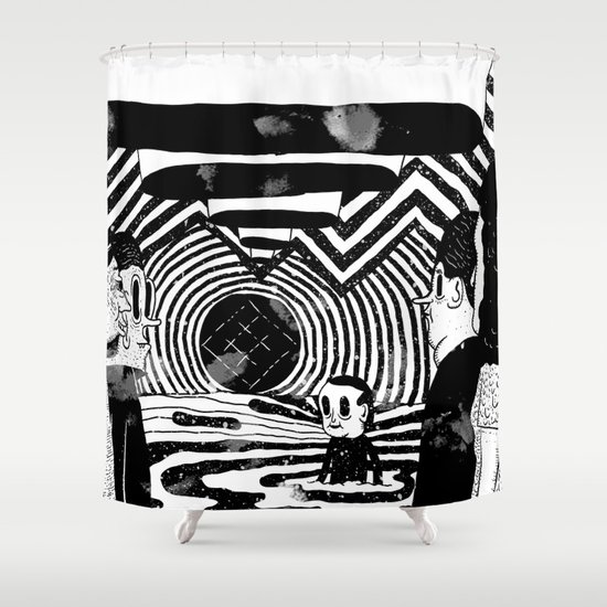 "Reflektor" by Steven Fiche Shower Curtain