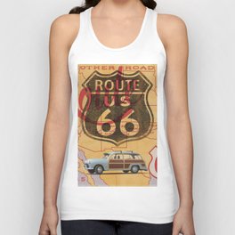 Route 66 Vintage Travel Poster Tank Top