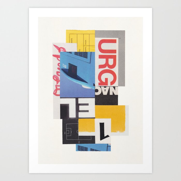 Typography & Shapes / Paper Collage Art Print