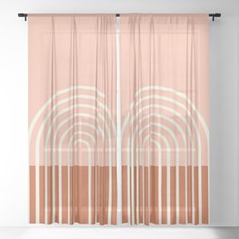 Terracota Pastel Sheer Curtain