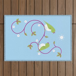 Spring Day (blue) Outdoor Rug