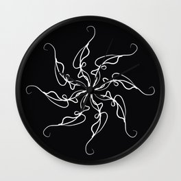 Medusa of the Deep Seaweed snowflake  Wall Clock